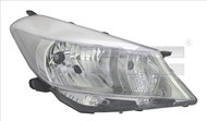 TYC TOYOTA YARIS III 2010-2014 HEADLIGHT LEFT SIDE ELECTRIC WITHOUT MOTOR CHROME H4 - Front Headlight