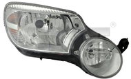 TYC SKODA YETI 2009-2013 HEADLIGHT LEFT SIDE ELECTRICAL WITH MOTOR WITH DAYTIME RUNNING LIGHT H4 / P - Front Headlight