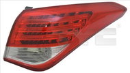 TYC HYUNDAI I40 2011-2015 EXTERIOR TAIL LIGHT SDN RIGHT W/HARNESS WITH LED - Taillight