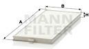 MANN-FILTER CU2506-2 for HYUNDAI vehicles - Cabin Air Filter
