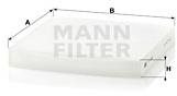 MANN-FILTER CU2358 for HONDA cars - Cabin Air Filter