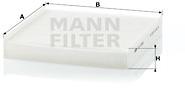 MANN-FILTER CU2245 for CITROËN; PEUGEOT - Cabin Air Filter