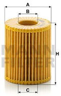 MANN-FILTER HU7009z for LEXUS, TOYOTA - Oil Filter