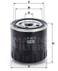 MANN-FILTER W8013 - Olajszűrő - Fő fotó