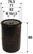 VALEO 586058 for CHEVROLET, LOTUS, OPEL, SAAB - Oil Filter