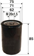 VALEO 586079 for FORD, MITSUBISHI, SMART - Oil Filter