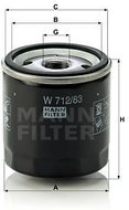 MANN-FILTER W712/83 for DAIHATSU, LEXUS, LOTUS, MINI, TOYOTA, VW - Oil Filter
