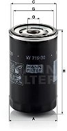 Olejový filtr MANN-FILTER W719/30 pro vozy AUDI, SEAT, SKODA, VW - Olejový filtr