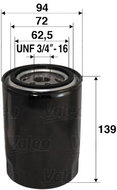 VALEO 586015 for AUDI, FIAT, FORD, LANCIA, LAND ROVER, PORSCHE, SEAT, VOLVO, VW - Oil Filter