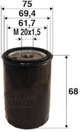 VALEO 586051 for ALFA ROMEO, FIAT, LANCIA, OPEL - Oil Filter