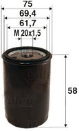 VALEO 586050 for ALFA ROMEO, FIAT, LANCIA - Oil Filter