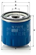 MANN-FILTER W712/16 for ALFA ROMEO, FIAT, LANCIA - Oil Filter