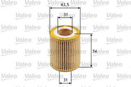 VALEO 586510 for ALFA ROMEO, CADILLAC, FIAT, OPEL, SAAB, SUZUKI - Oil Filter