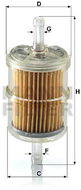 MANN-FILTER WK42 / 2 for CITROËN; FIAT; INNOCENTI; LIGIER; PEUGEOT; PIAGGIO; RENAULT; SKODA - Fuel Filter
