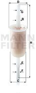 MANN-FILTER WK32 (10) for AUDI; AUTOBIANCHI; FORD; LADA; LANCIA; NSU; RENAULT; SEAT; SKODA; VW cars - Fuel Filter