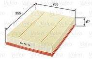 VALEO 585198 for MERCEDES-BENZ; VW - Air Filter