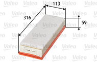 VALEO 585015 for CITROËN; PEUGEOT; SUZUKI - Air Filter