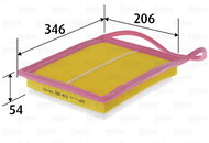 VALEO 585402 for CITROËN; FIAT; PEUGEOT; TOYOTA - Air Filter