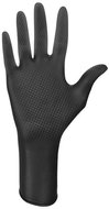 MERCATOR MEDICAL ideall Grip + nitrile work gloves with texture black M - Work Gloves