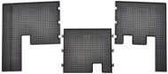 RIGUM Rubber Car Mats for FORD Transit Custom 2012->, Black (For 2nd Row of Seats, Set of 3) - Car Mats