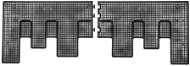 RIGUM FORD Custom 18- gumové koberčeky čierne (pre 2. rad sedadiel, súprava 2 ks) - Autokoberce