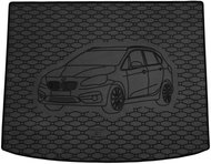 ACI BMW 2 F45/F46, 2014->Rubber Boot Tray with Car Illustration, Black (Active Tourer) - Boot Tray