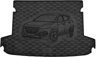 ACI HYUNDAI Tucson 2015->Rubber Boot Tray with Car Illustration, Black - Boot Tray
