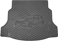 ACI HONDA Civic 2017->Rubber Boot Tray with Car Illustration, Black - Boot Tray