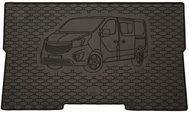 ACI RENAULT Trafic 14->Rubber Boot Tray with Car Illustration, Black (Version L1) - Boot Tray