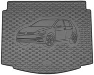 ACI VW GOLF 2013->Rubber Boot Tray with Car Illustration, Black (HB - Lower) - Boot Tray