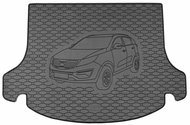 ACI KIA Sportage 2010->2015 Rubber Boot Tray with Car Illustration, Black - Boot Tray