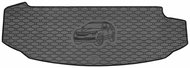 ACI ŠKODA KODIAQ 2017->Rubber Boot Tray with Car Illustration, Black (7 Seats) - Boot Tray