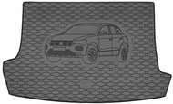 ACI VW T-ROC 2017->Rubber Boot Tray with Car Illustration, Black (Upper Position) - Boot Tray