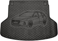 ACI HYUNDAI i30, 2017->Rubber Boot Tray with Car Illustration, Black (Estate) - Boot Tray