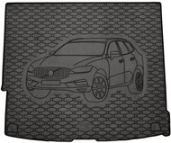 ACI VOLVO XC60, 2017->Rubber Boot Tray with Car Illustration, Black - Boot Tray