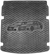 ACI AUDI A6 2018-> Rubber Boot Tray with Car Illustration, Black - Boot Tray