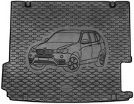 ACI BMW X3 F25, 2010->2014 Rubber Boot Tray with Car Illustration, Black - Boot Tray