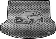 ACI HYUNDAI i30, 2017->19 Rubber Boot Tray with Car Illustration, Black (Upper Position) - Boot Tray