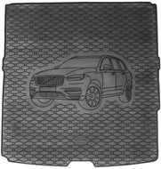 ACI VOLVO XC90, 2014-> Rubber Boot Tray with Car Illustration, Black - Boot Tray