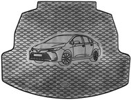 ACI TOYOTA Corolla SD 2019-> Rubber Boot Tray with Car Illustration, Black (Sedan) - Boot Tray