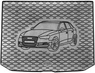 ACI AUDI A3 12-16 - Rubber Boot Tray with Car Illustration, Black - Boot Tray