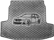 ACI BMW 3 G20/21 18 - Rubber Boot Tray with Car Illustration, Black (Estate) - Boot Tray