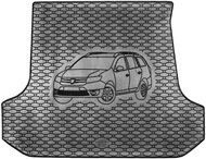 ACI DACIA Logan 2012->16 - Rubber Boot Tray with Car Illustration, Black - Boot Tray
