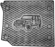 ACI JEEP WRNG 2007->18 - Rubber Boot Tray with Car Illustration, Black - Boot Tray