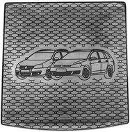 ACI VW GOLF 2003->2008 Rubber Boot Tray with Car Illustration, Black - Boot Tray