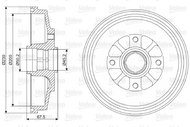 VALEO Brake drum 237020 - Brake drum