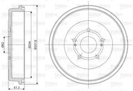 VALEO Brake drum 237063 - Brake drum