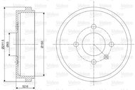 VALEO Brake drum 237073 - Brake drum
