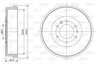 VALEO Brake drum 237080 - Brake drum