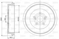 VALEO Brake drum 237050 - Brake drum